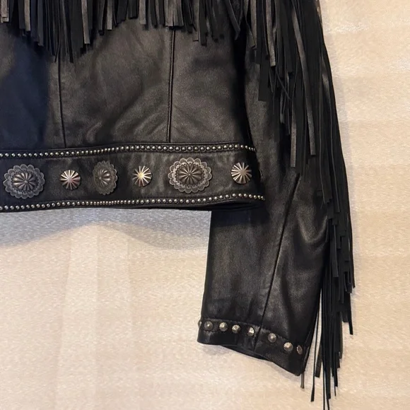 Cripple Creek leather fringe coat 3645 - Picture 8 of 13